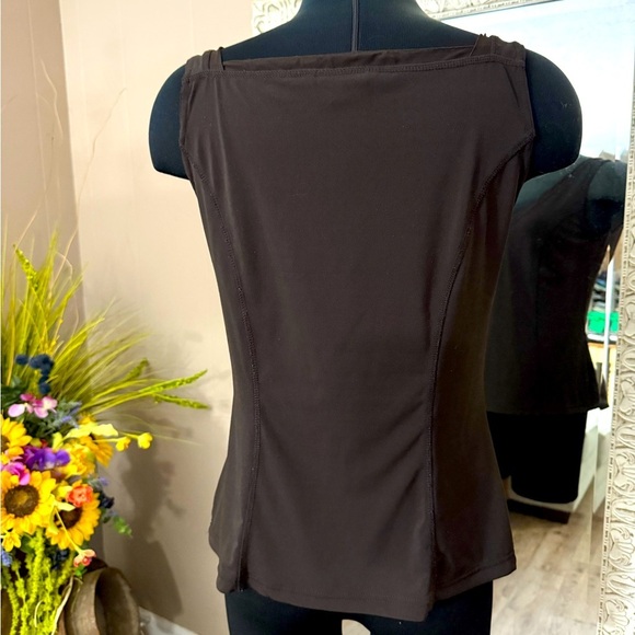 Cabi • Brown Stretchy V Neck Tank - Picture 7 of 9